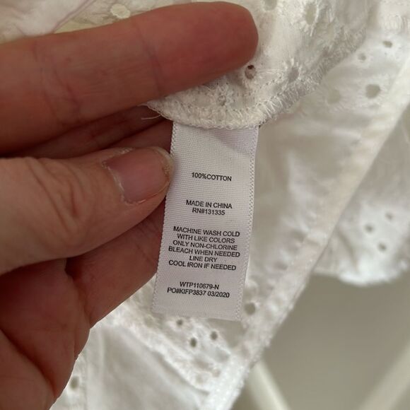 New no tags socialite crochet puff sleeve crop top large - Picture 7 of 8